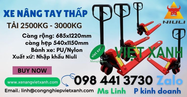 Xe nâng tay thấp 2,5T 3T nhập khẩu