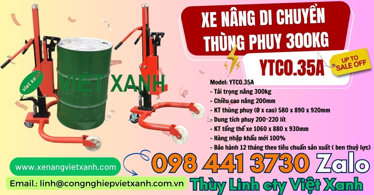Xe nâng di chuyển phuy YTC0.35A